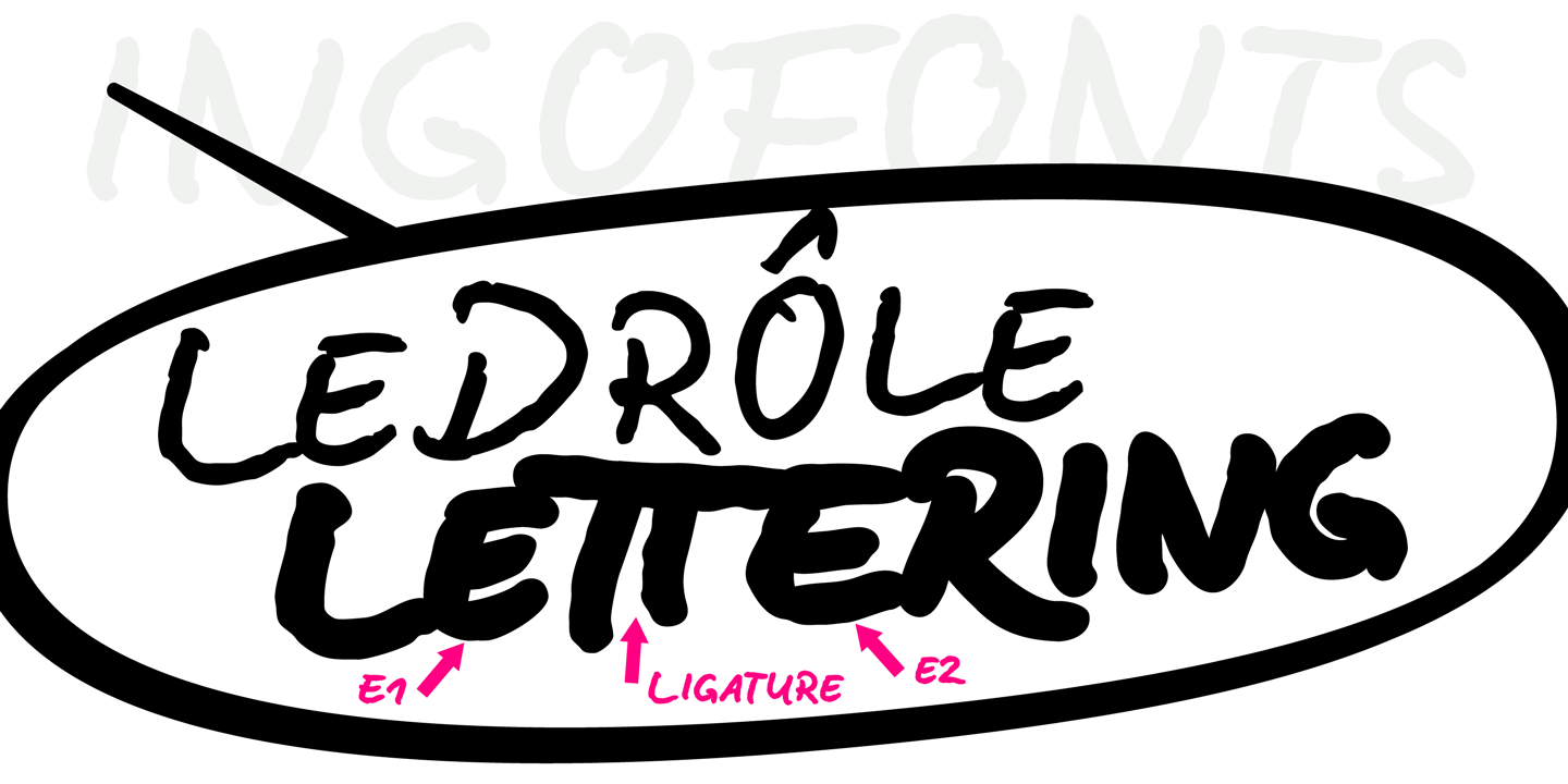Font LeDrole Lettering Pro